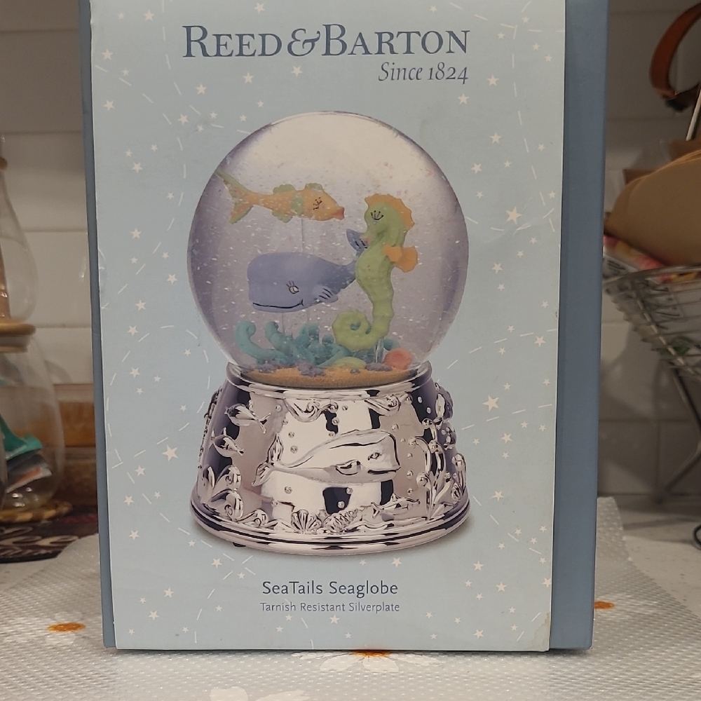 Reed & Barton SeaTails Seaglobe with Silver Base